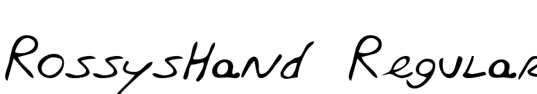 RossysHand Regular font preview