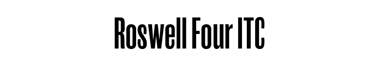 Roswell Four ITC font preview