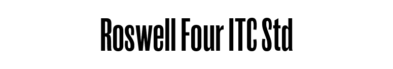 Roswell Four ITC Std font preview