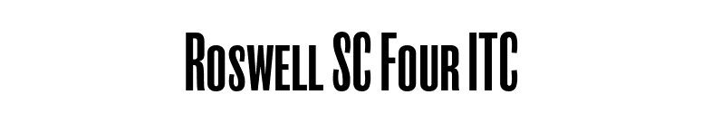 Roswell SC Four ITC font preview