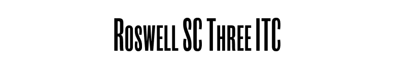 Roswell SC Three ITC font preview