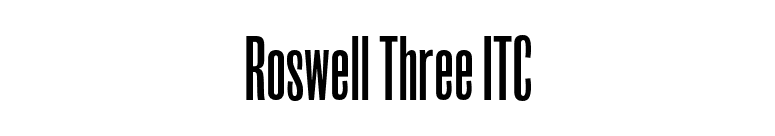 Roswell Three ITC font preview