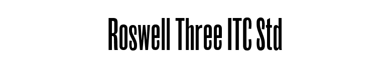 Roswell Three ITC Std font preview