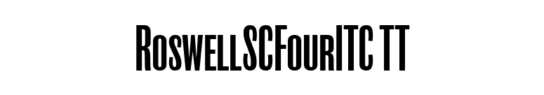 RoswellSCFourITC TT font preview