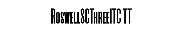 RoswellSCThreeITC TT font preview
