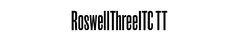 RoswellThreeITC TT font preview