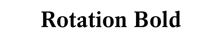 Rotation Bold font preview