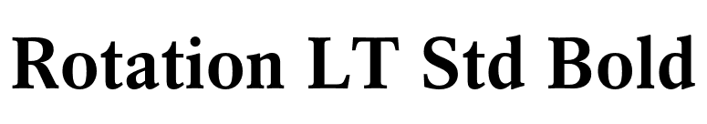 Rotation LT Std Bold font preview