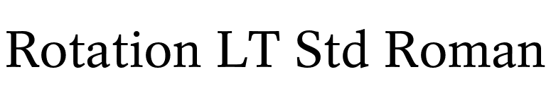 Rotation LT Std Roman font preview