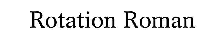 Rotation Roman font preview