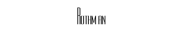 Rothman font preview