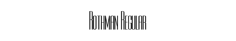 Rothman Regular font preview