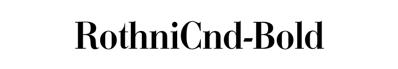RothniCnd-Bold font preview