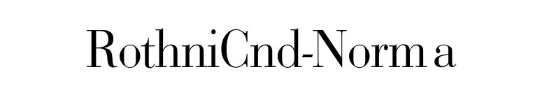 RothniCnd-Norma font preview