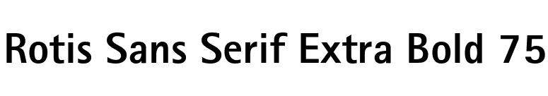 Rotis Sans Serif Extra Bold 75 font preview