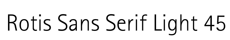 Rotis Sans Serif Light 45 font preview