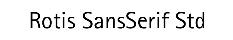 Rotis SansSerif Std font preview