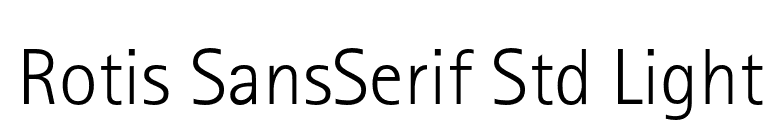 Rotis SansSerif Std Light font preview