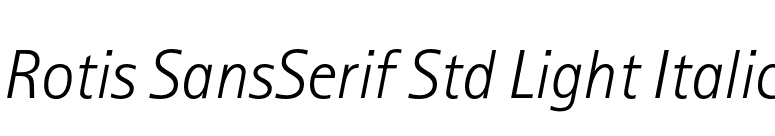 Rotis SansSerif Std Light Italic font preview
