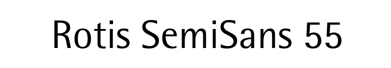 Rotis SemiSans 55 font preview