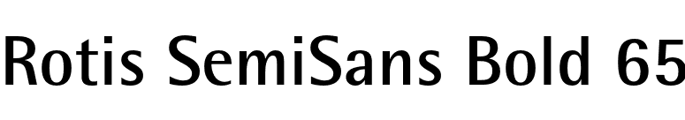 Rotis SemiSans Bold 65 font preview