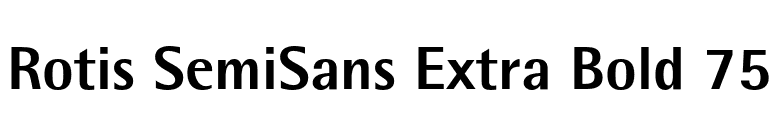 Rotis SemiSans Extra Bold 75 font preview