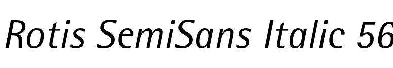 Rotis SemiSans Italic 56 font preview