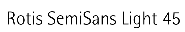 Rotis SemiSans Light 45 font preview
