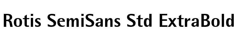 Rotis SemiSans Std ExtraBold font preview