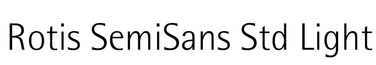 Rotis SemiSans Std Light font preview