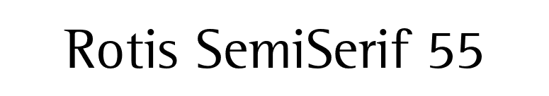 Rotis SemiSerif 55 font preview