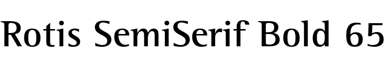 Rotis SemiSerif Bold 65 font preview