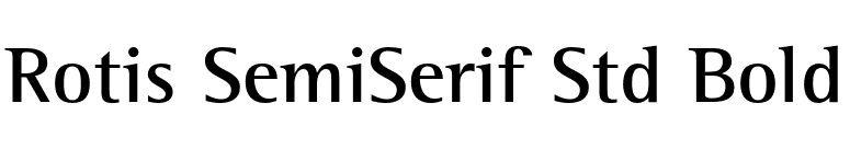 Rotis SemiSerif Std Bold font preview