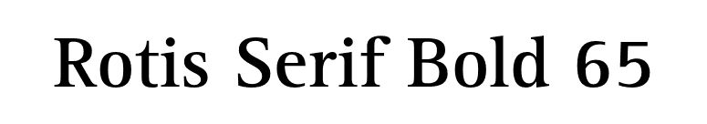Rotis Serif Bold 65 font preview