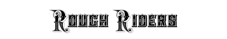 Rough Riders font preview
