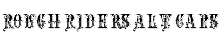Rough Riders Alt Caps font preview