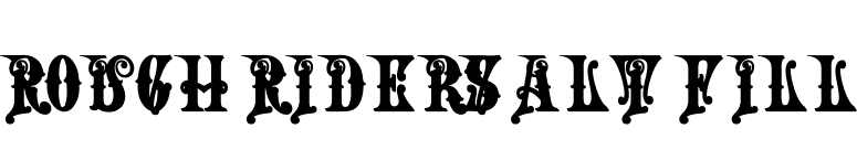 Rough Riders Alt Fill font preview