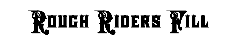 Rough Riders Fill font preview