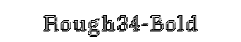 Rough34-Bold font preview