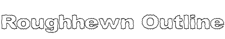 Roughhewn Outline font preview