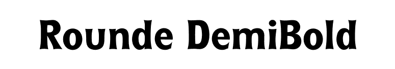 Rounde DemiBold font preview