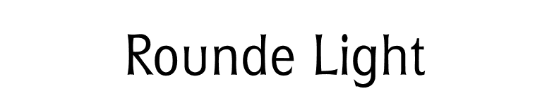 Rounde Light font preview