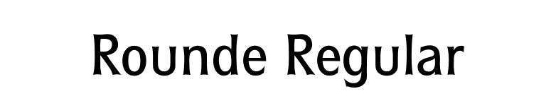 Rounde Regular font preview
