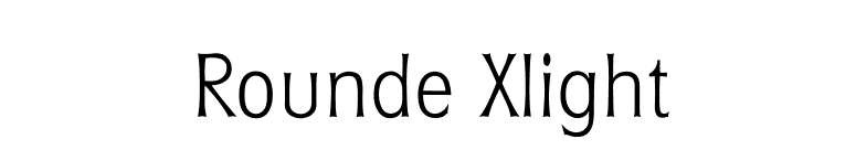 Rounde Xlight font preview
