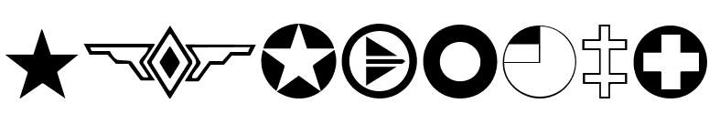 Roundels font preview