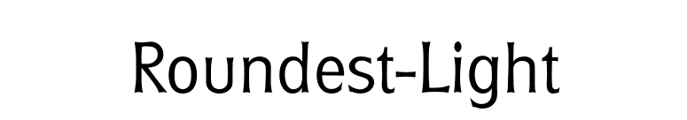 Roundest-Light font preview