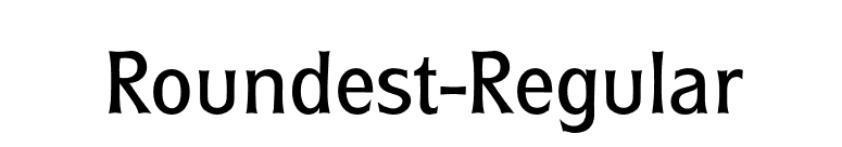 Roundest-Regular font preview