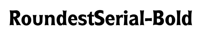 RoundestSerial-Bold font preview