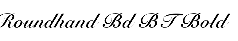 Roundhand Bd BT Bold font preview