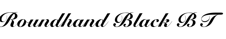 Roundhand Black BT font preview